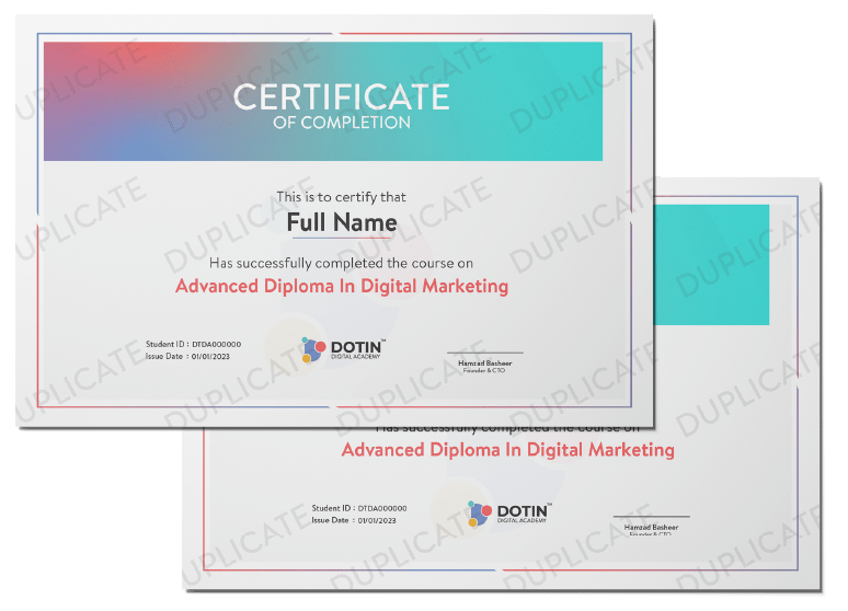 ADDM Certificate
