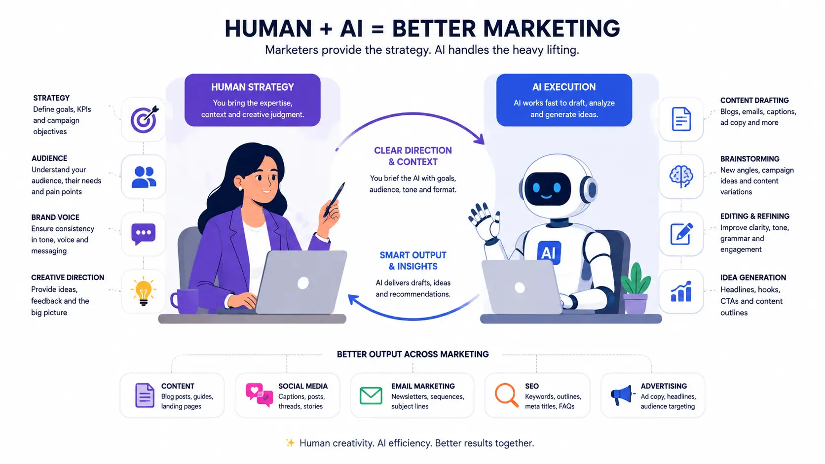 Human + AI marketing collaboration