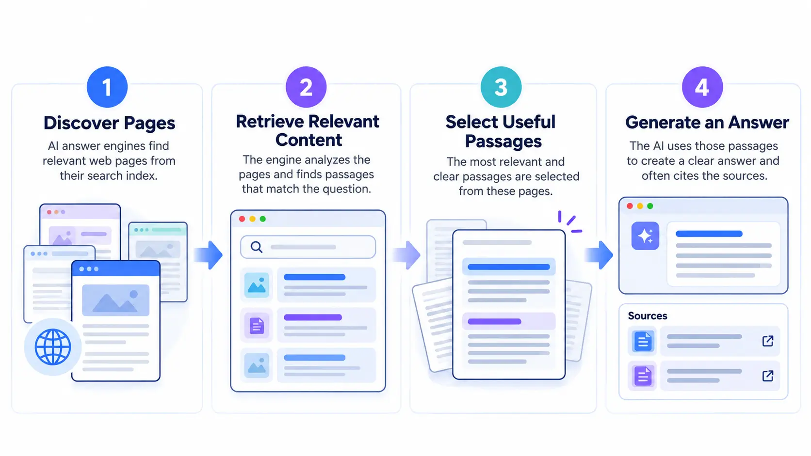 How AI Answers Find Sources